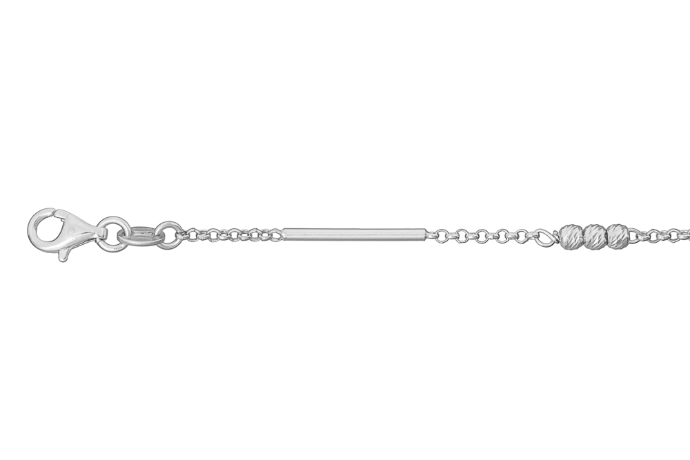 Silver 925 bracelet 16+5cm rhodium