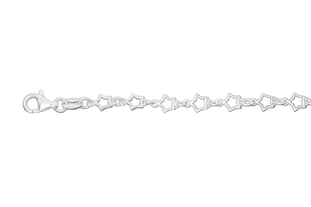 [13631P1600PL] Silver 925 stars bracelet 16+5cm sterling silver