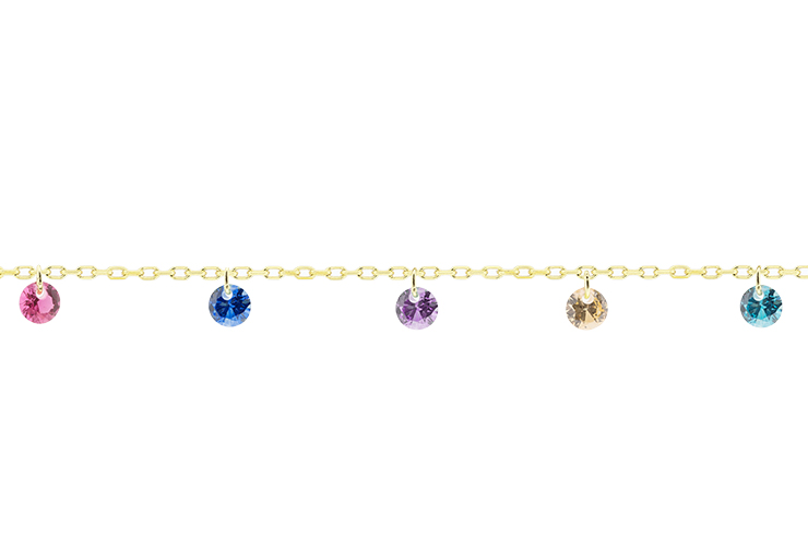 Silver 925 mix cz anklets
