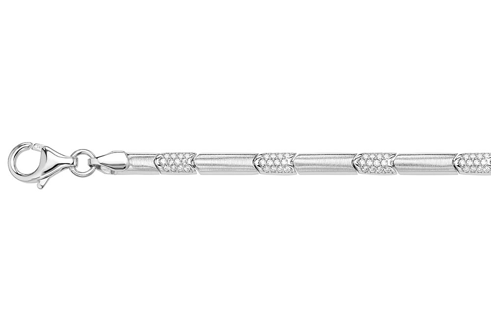 Silver 925 cz bracelet 18cm rhodium