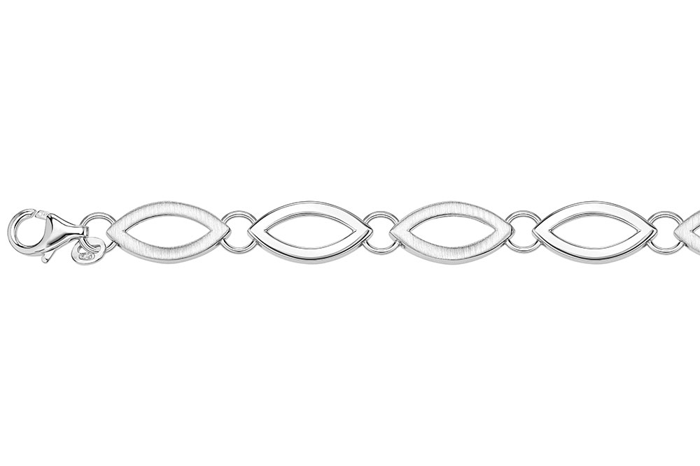 Silver 925 bracelet 18cm rhodium