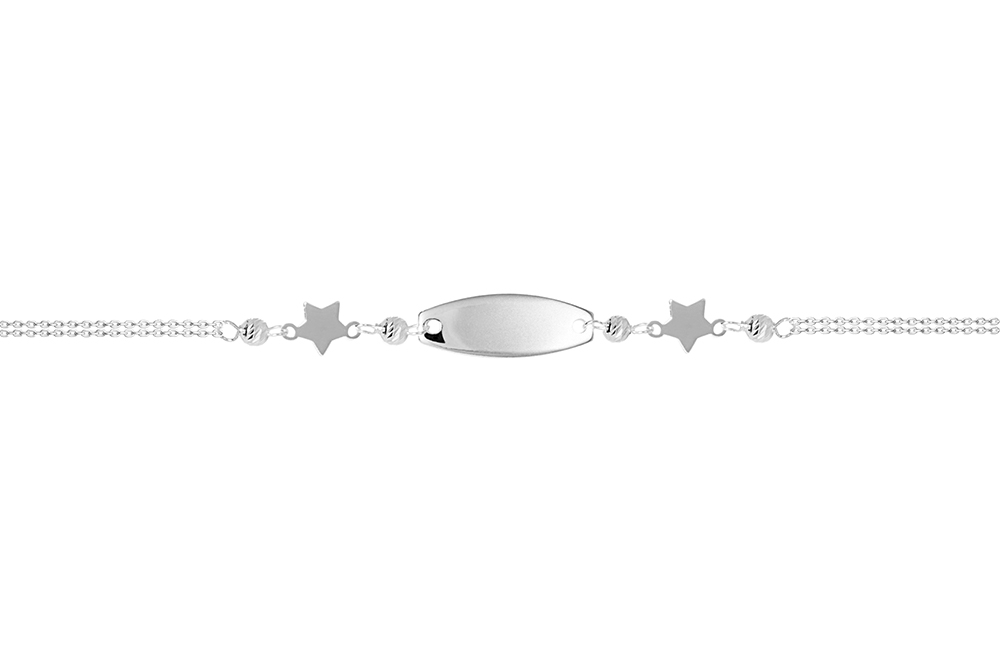 Pulsera plata 925 no me olvides estrellas
