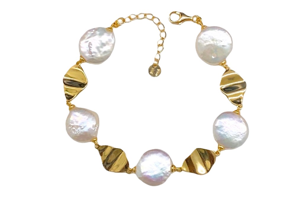[14340P182PBL] Pulsera plata 925 con perla cultivada