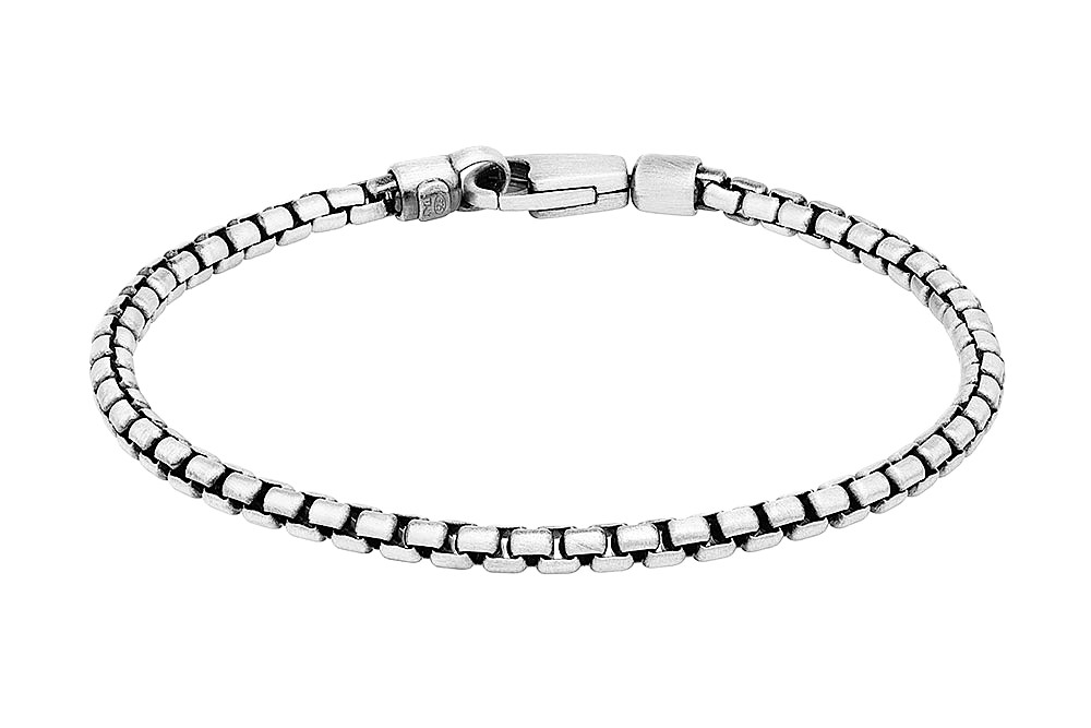 Silver 925 venetian round box chain bracelet
