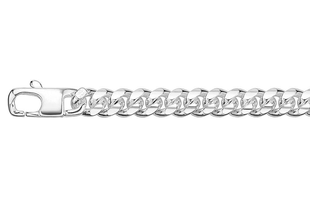Silver 925 oval curb chain bracelet