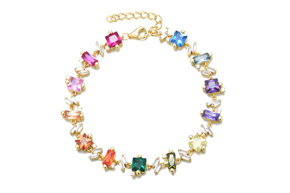 Sterling silver mix zirconia bracelet