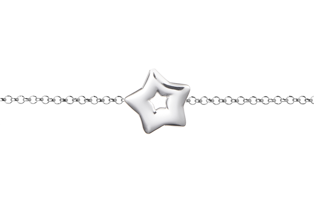 Sterling silver star bracelet