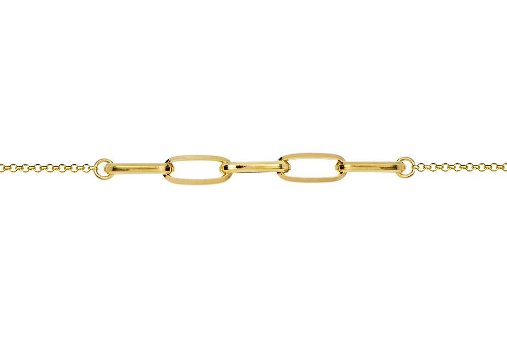 Pulsera plata 925 rolo con eslabones