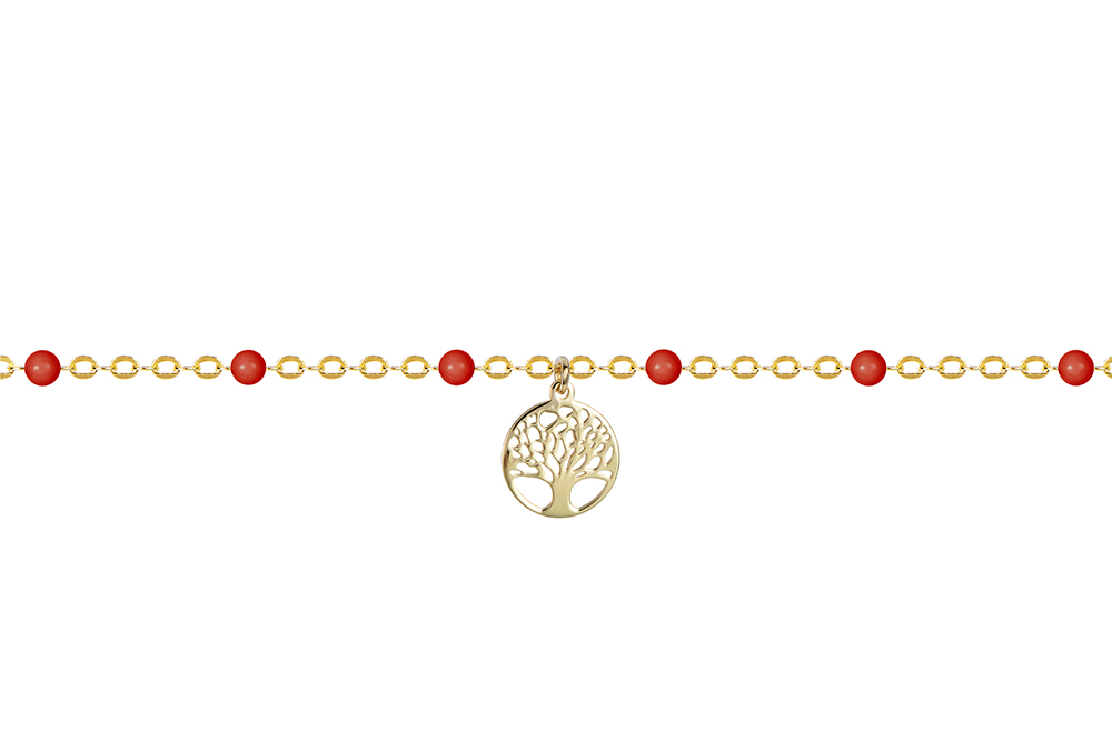 Pulsera plata 925 esmalte arbol de la vida