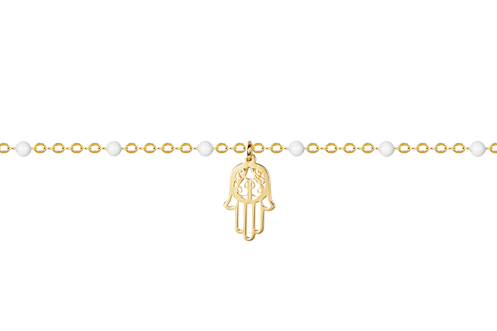Sterling silver hand of fatima enamel bracelet