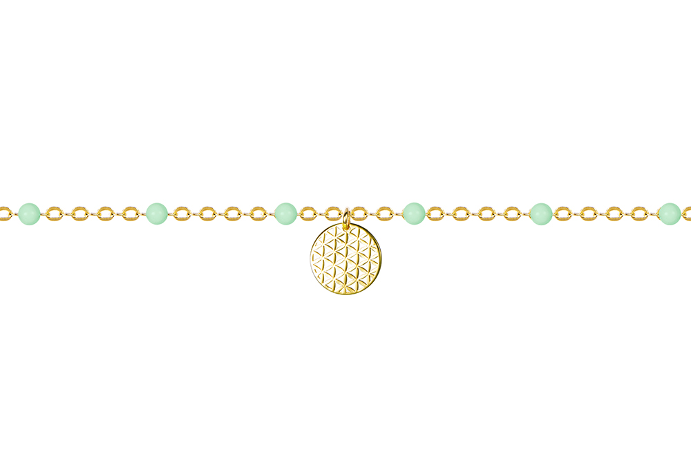 [16012B16E3EPPDO] Sterling silver tree of life enamel bracelet