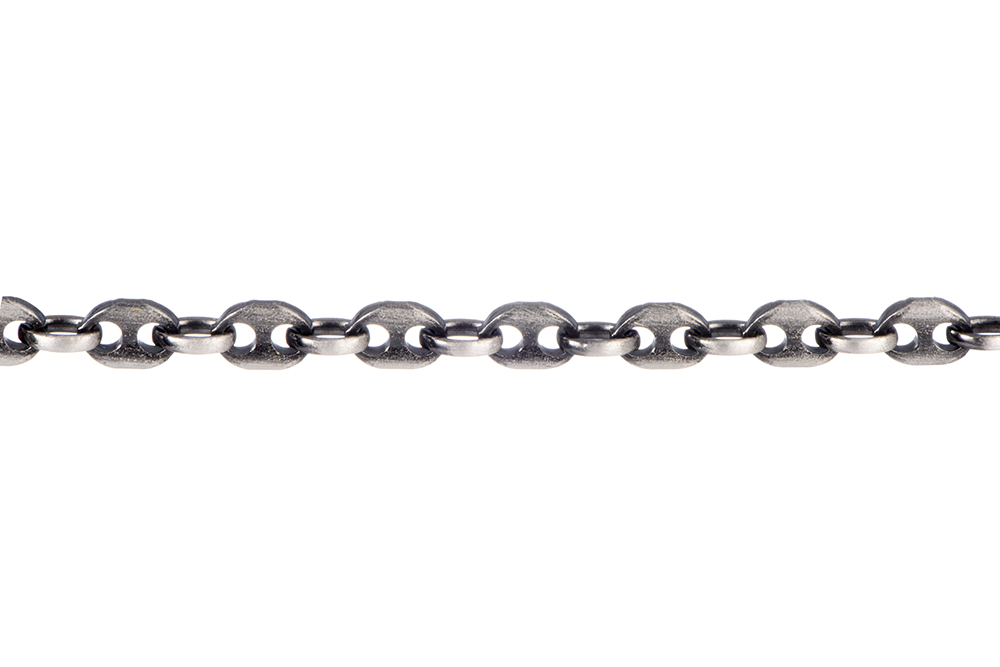Sterling silver anchor chain bracelet