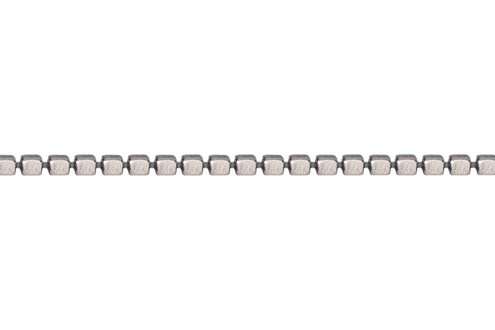 Sterling silver cube gunmetal bracelet