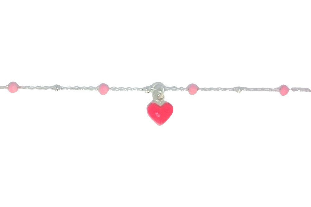 Pulsera plata 925 corazon 5x6mm