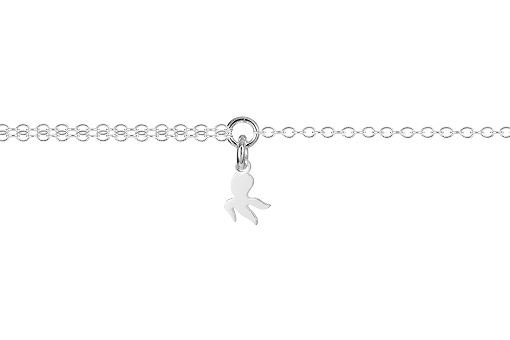 Sterling silver mini octopus ankle