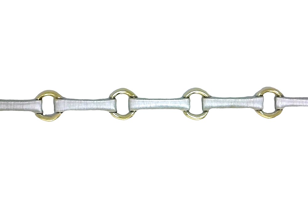 Pulsera plata 925 barras intercaladas con anillas