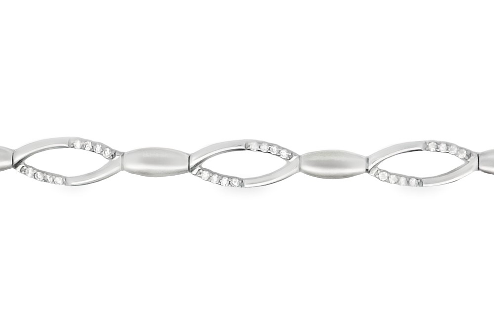 Sterling silver zirconia bracelet