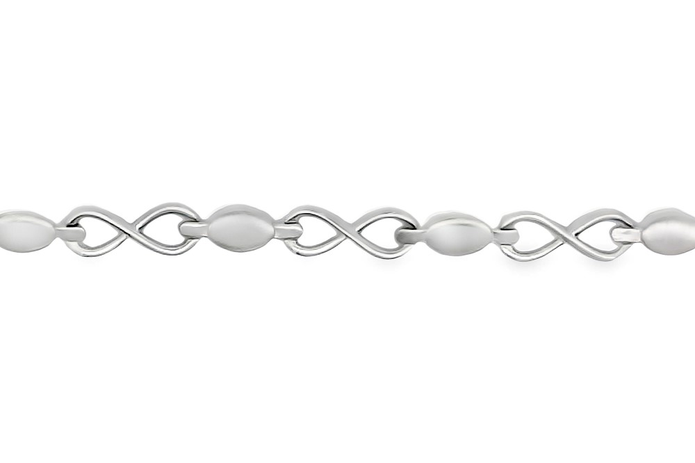 Sterling silver infinity symbol bracelet