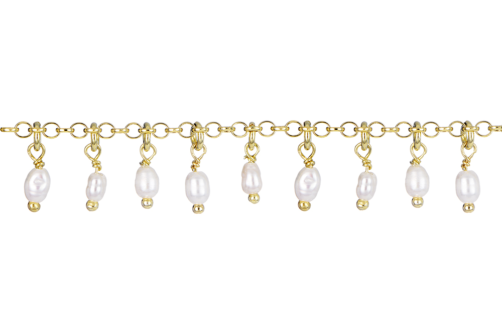 [16878B16E3PBLDO] Sterling silver fresh water pearl bracelet