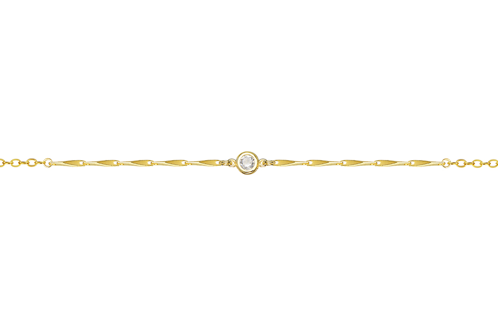 Sterling silver 4mm zirconia bracelet