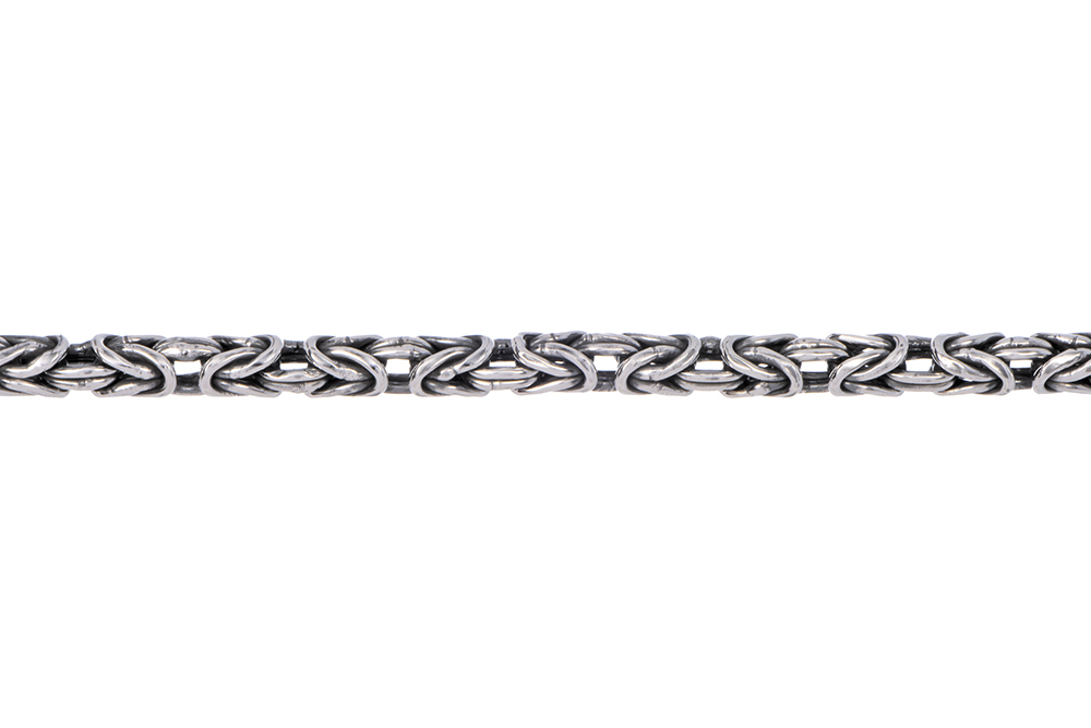Pulsera plata 925 cadena bizantina 6mm