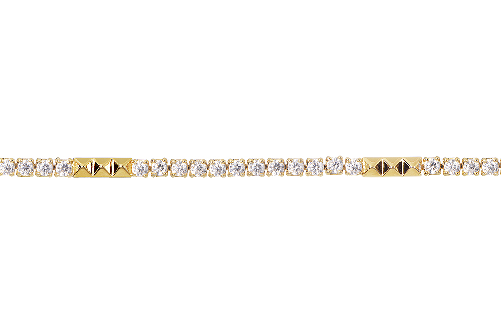[17049B16E3ZBLDO] Sterling silver zirconia tennis bracelet