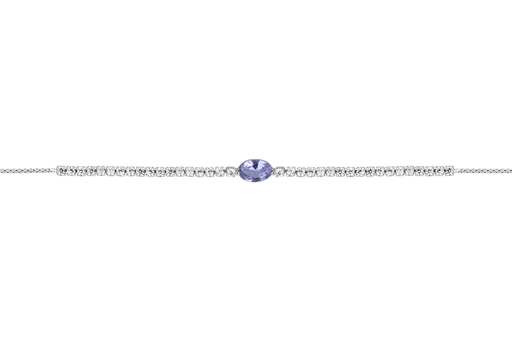 Sterling silver zirconia bracelet