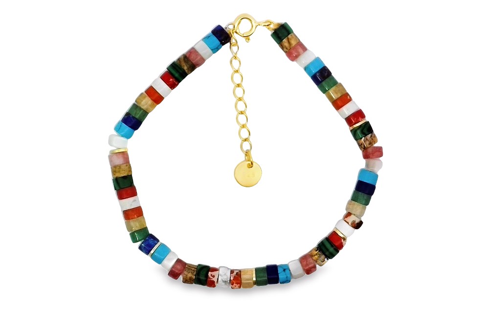 Sterling silver mix donuts bracelet