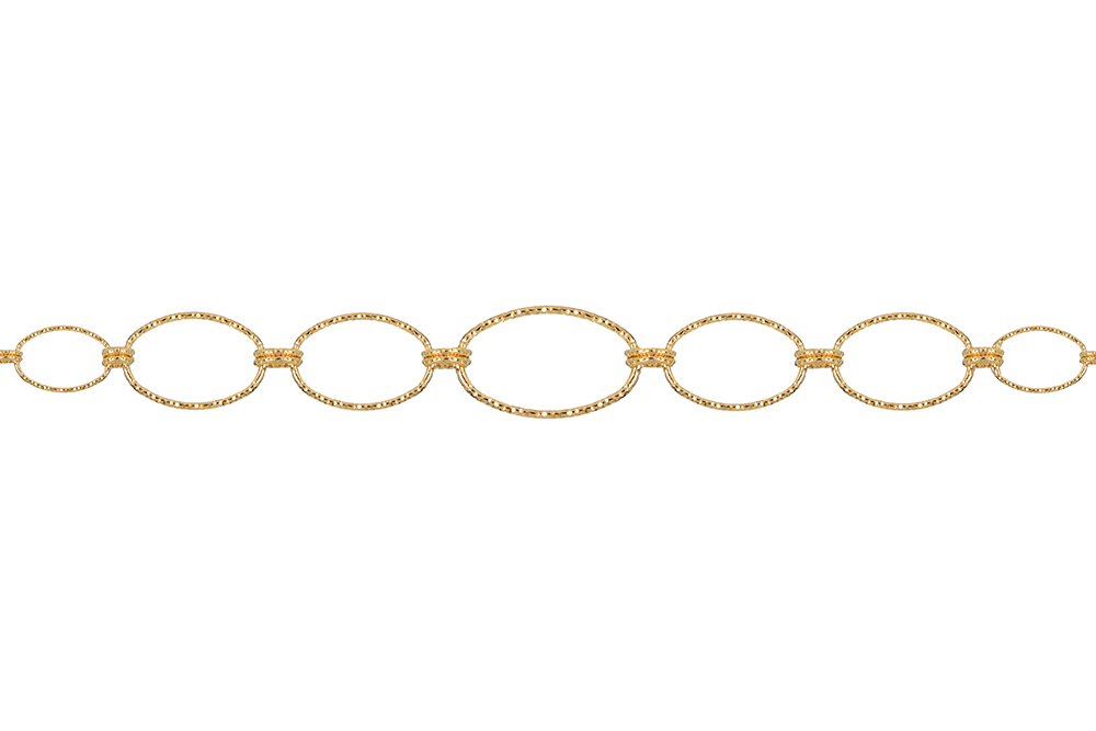 Sterling silver oval links bracelet