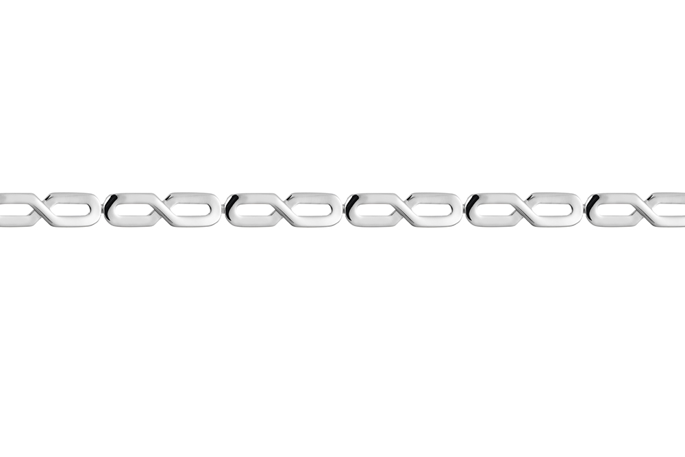 [17907B1800RD] Pulsera plata 925 infinito rectangular 15x4mm