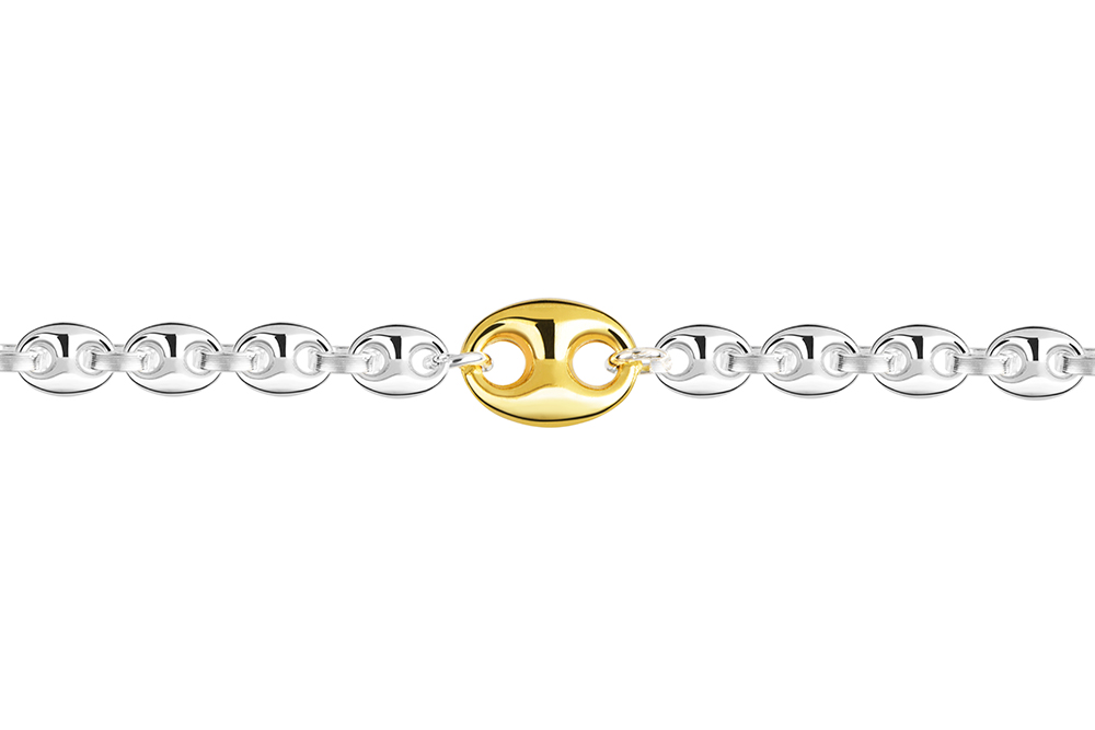 Sterling silver 8x10mm mariner link bracelet