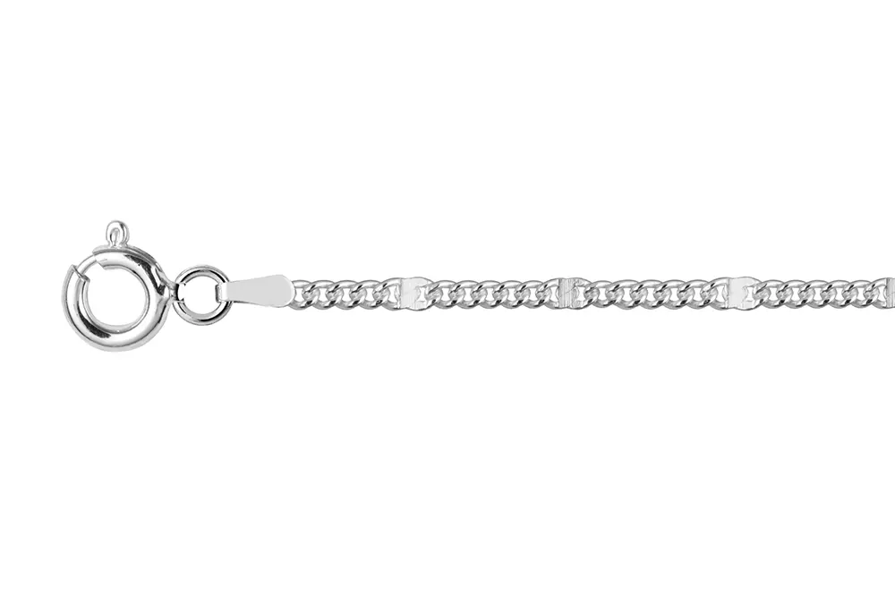 Sterling silver 035 curb chain anklet