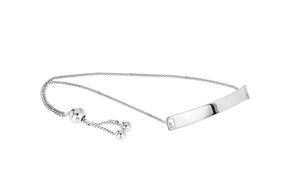 Pulsera plata 925 no me olvides placa 5.5x41mm