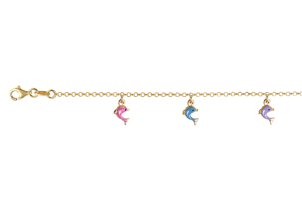 Pulsera plata 925 delfines