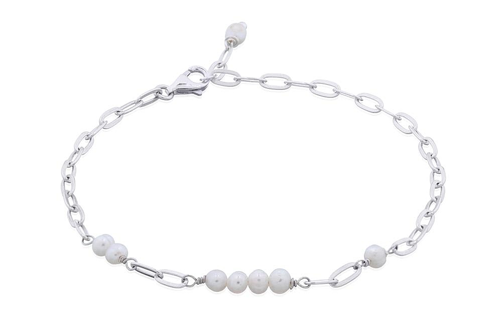 Sterling silver pearl bracelet