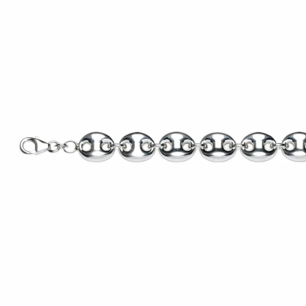 Pulsera plata 925 eslabones marineros ovalados 11x8mm