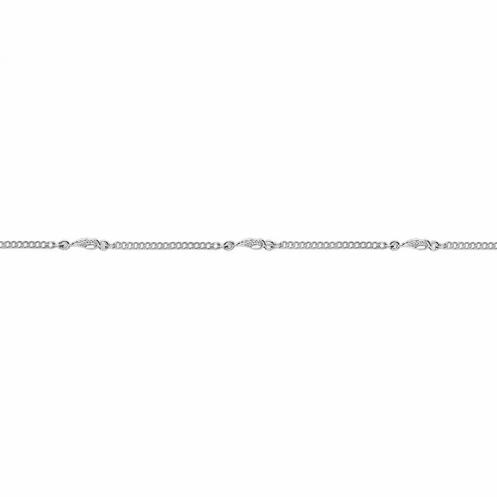 Sterling silver 3x11mm wings bracelet