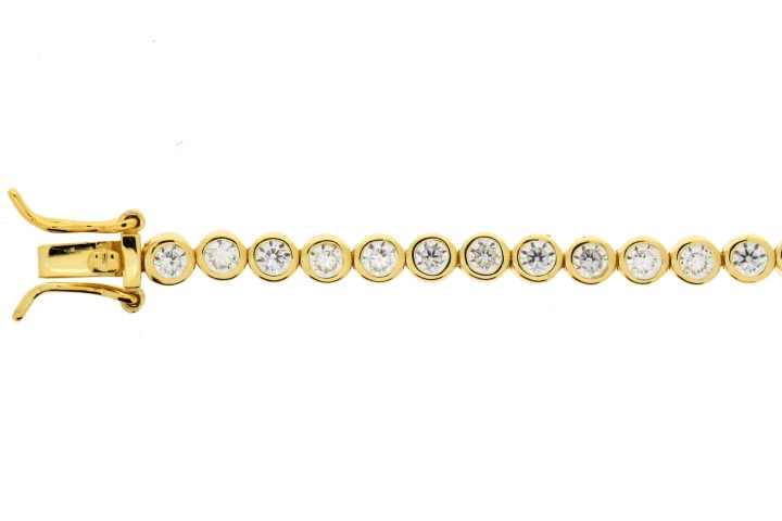 Pulsera plata 925 riviere zirconita montura rusa