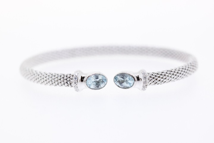 [057810001RTB] Bracelet silver 925 cz (White, Rhodium plated)