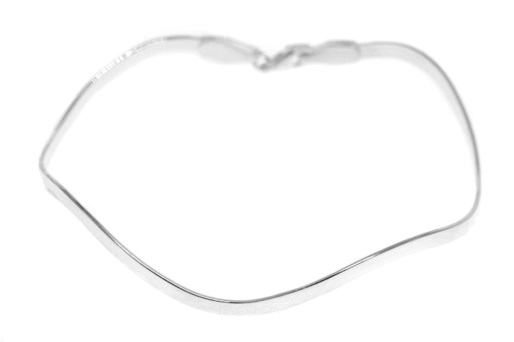 Pulsera plata lisa 925