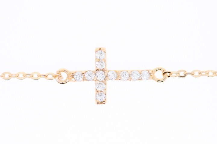 Silver 925 bracelet with cross cz
