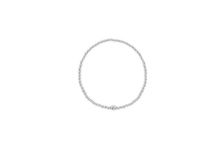 Pulsera plata 925 elastica bola 3mm
