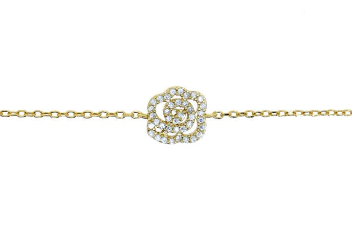 Silver 925  bracelet cz rose