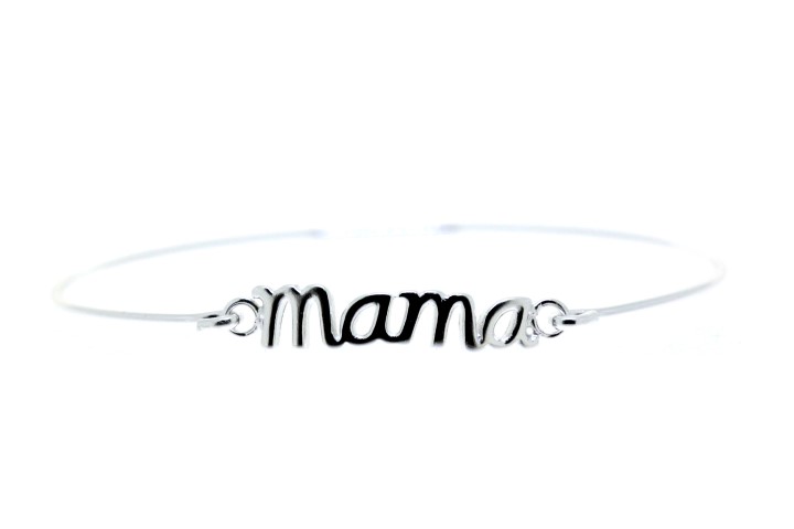 Brazalete plata 925 rigido mama