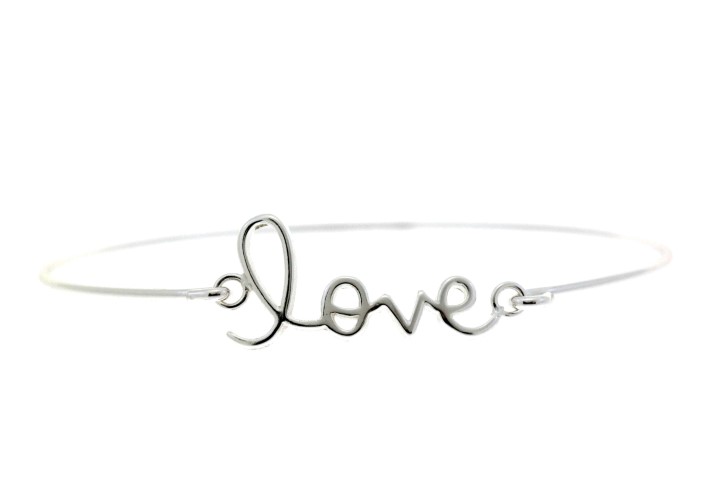 Brazalete plata 925 rigido love