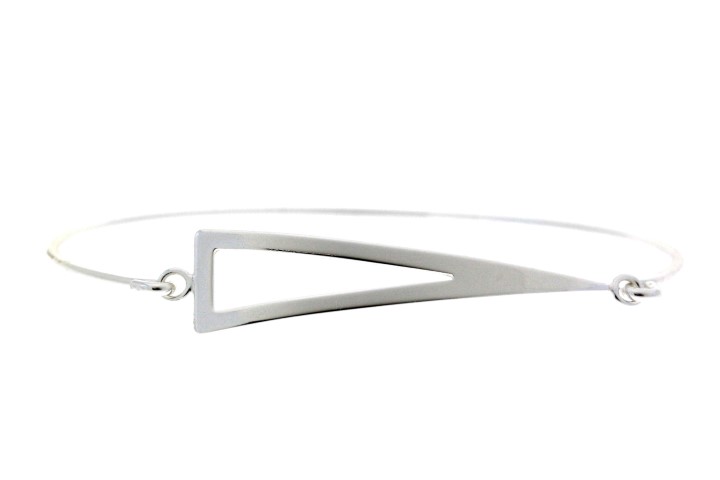 Brazalete plata 925 rigido triangulo