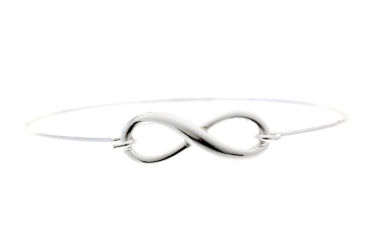 [0750100000PL] Brazalete plata 925 rigido infinito (Plata)