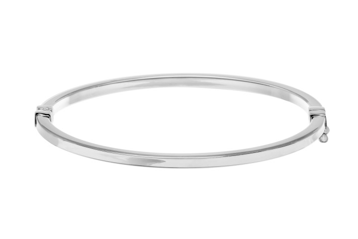 Brazalete esclava plata 925 tubo 3x3mm con cierre