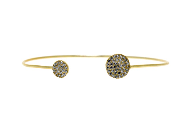 Pulsera brazalete plata 925 circulos