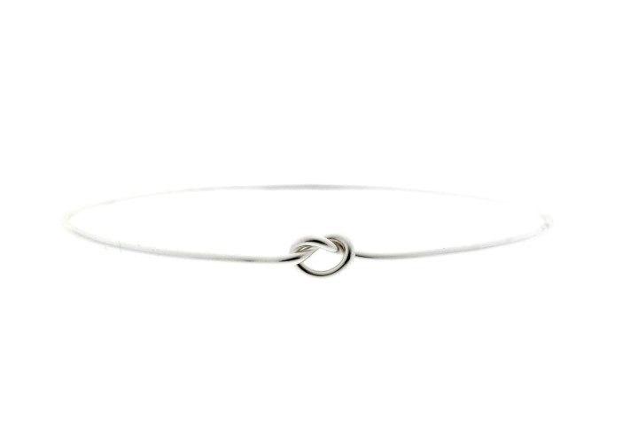 Pulsera brazalete plata 925 nudo